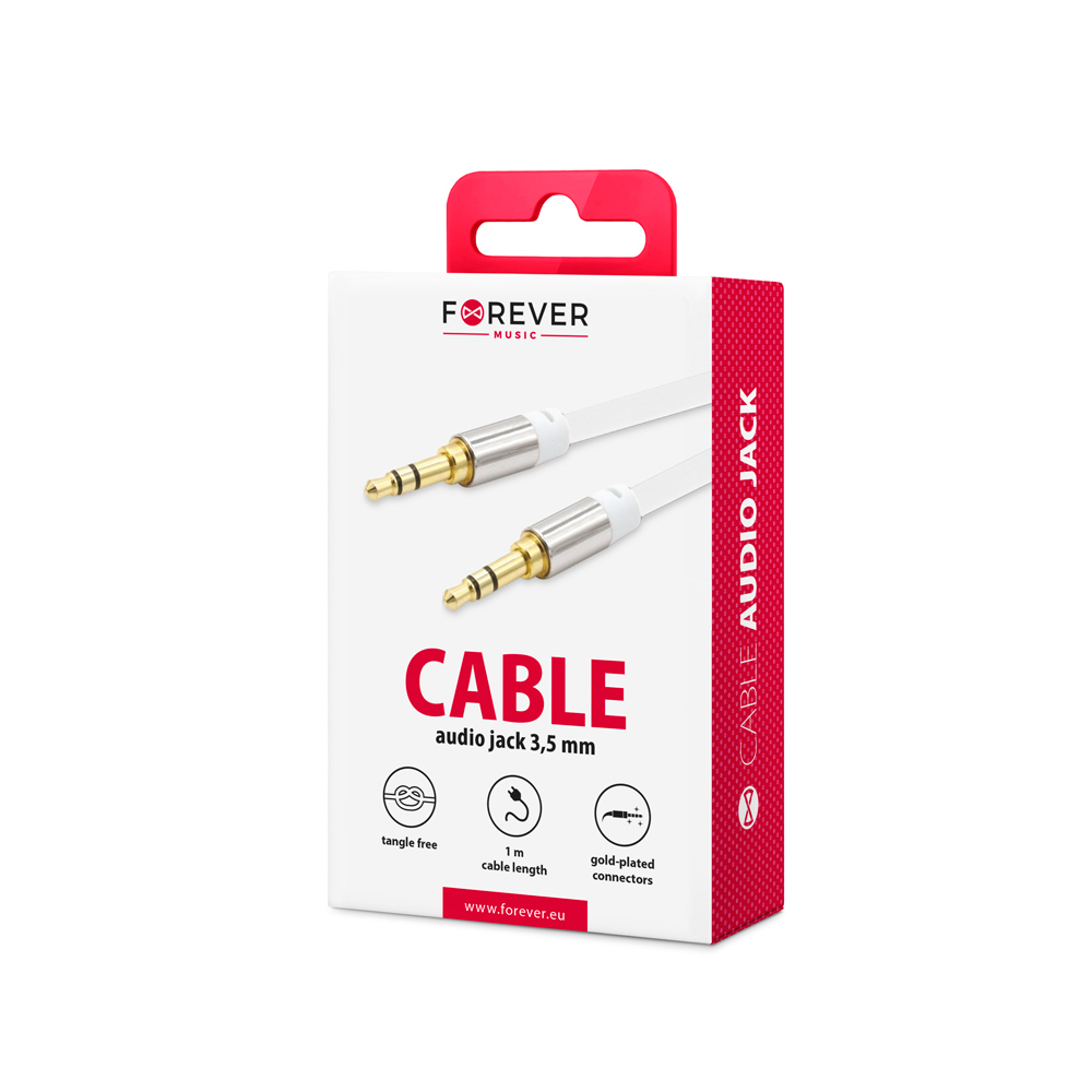 Kabel Forever audio jack 3,5 mm bia�y / 2