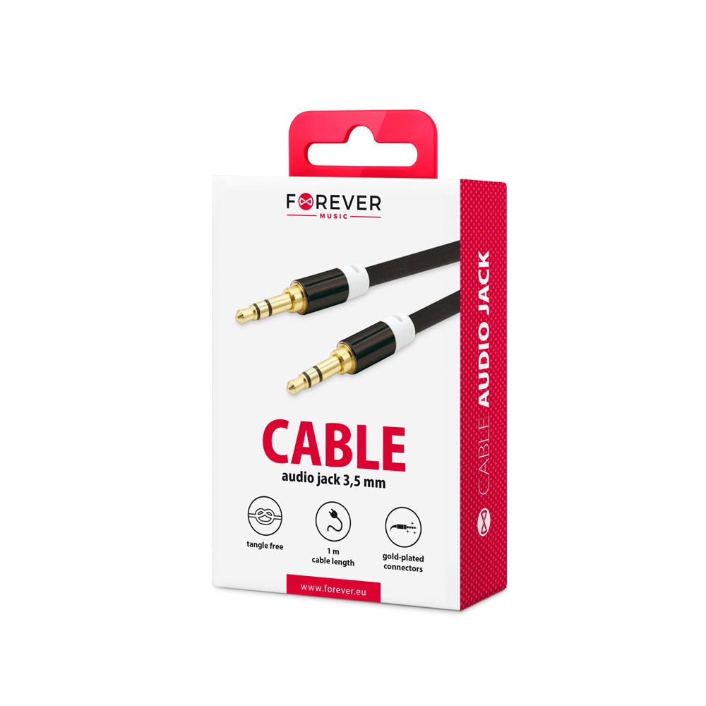 Kabel Forever audio jack 3,5 mm czarny / 2