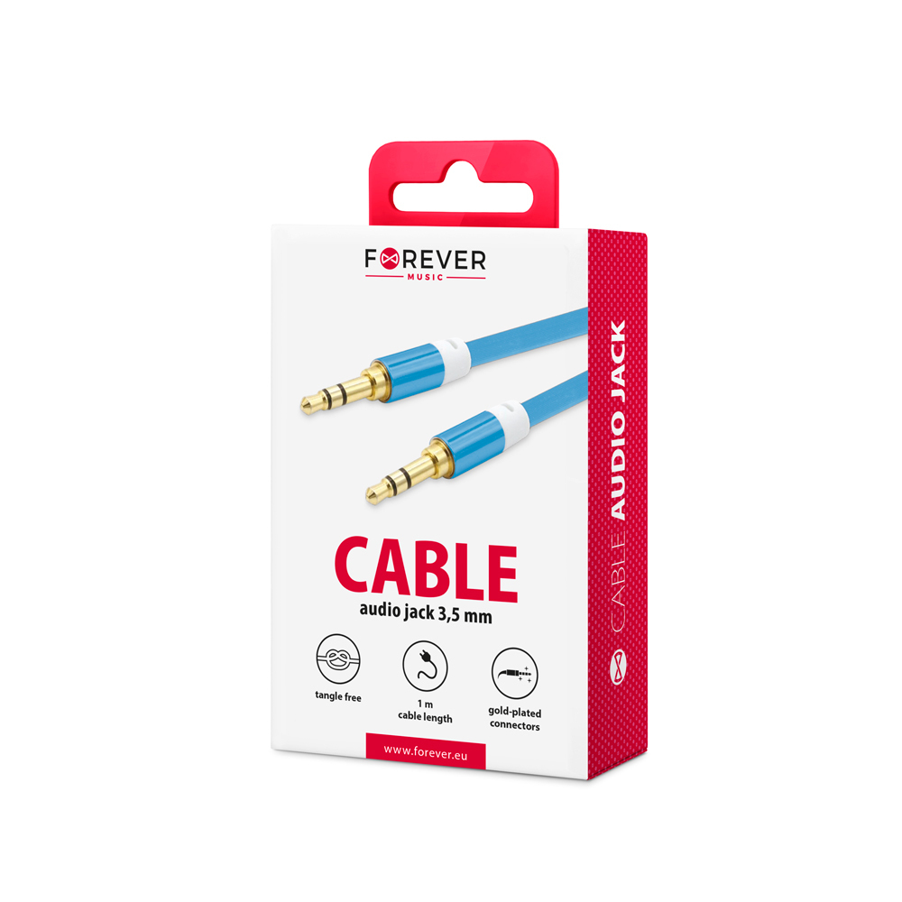 Kabel Forever audio jack 3,5 mm niebieski / 2