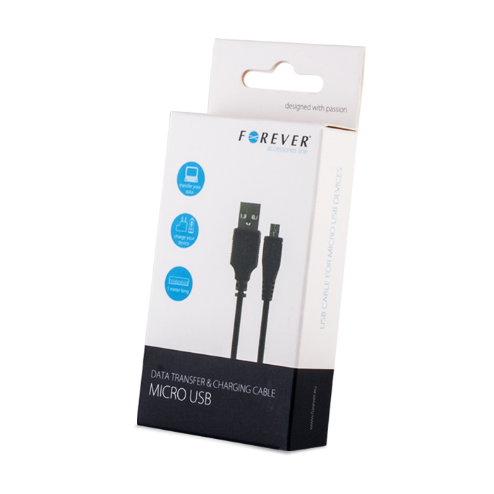 Kabel Forever micro-USB czarny 3m 1A