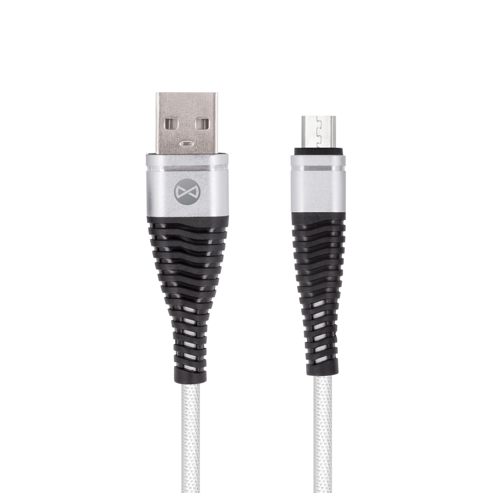 Kabel Forever micro-USB Shark bia�y 1m 2A