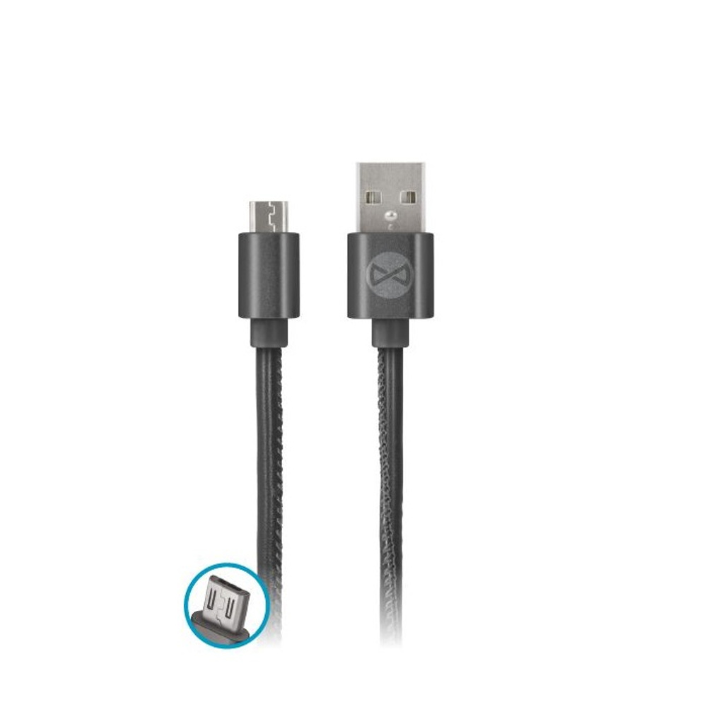 Kabel Forever micro-USB sk�ra czarny 1m 2A