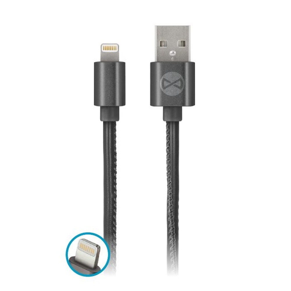 Kabel Forever USB do iPhone 8-PIN sk�ra czarny 1m 2A