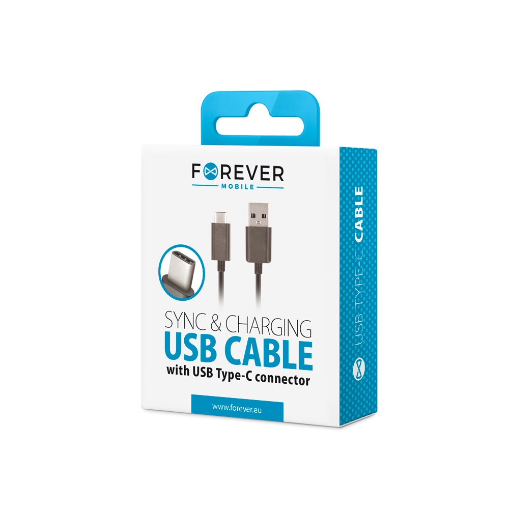 Kabel Forever USB typ-C czarny 1m 1A / 2