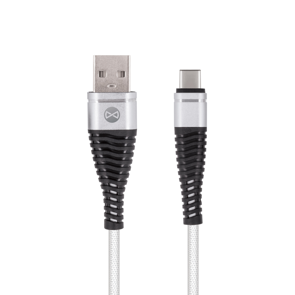 Kabel Forever USB typ-C Shark bia�y 1m 2A