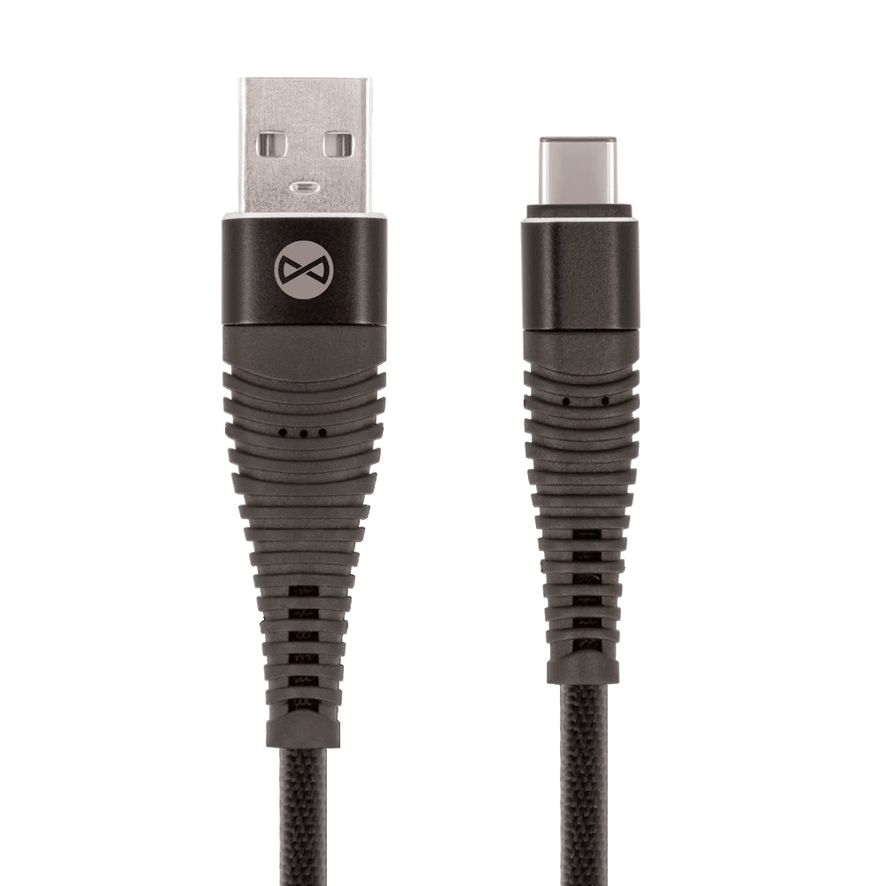 Kabel Forever USB typ-C Shark czarny 1m 2A