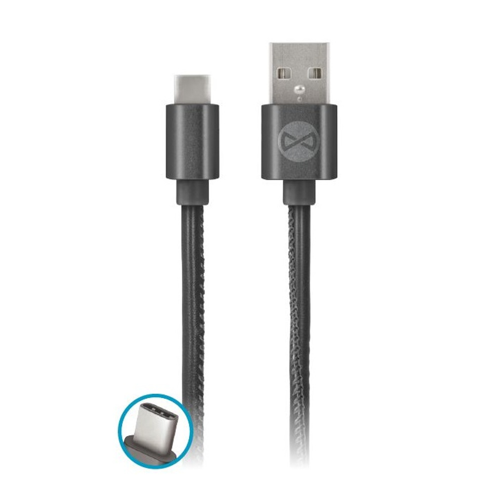 Kabel Forever USB typ-C sk�ra czarny 1m 2A