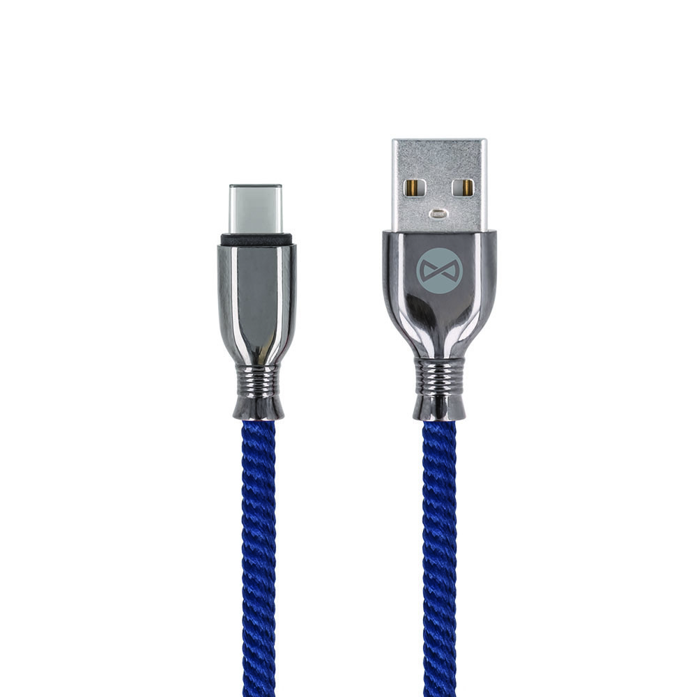Kabel Forever USB typ-C Tornado granatowy 1m 3A