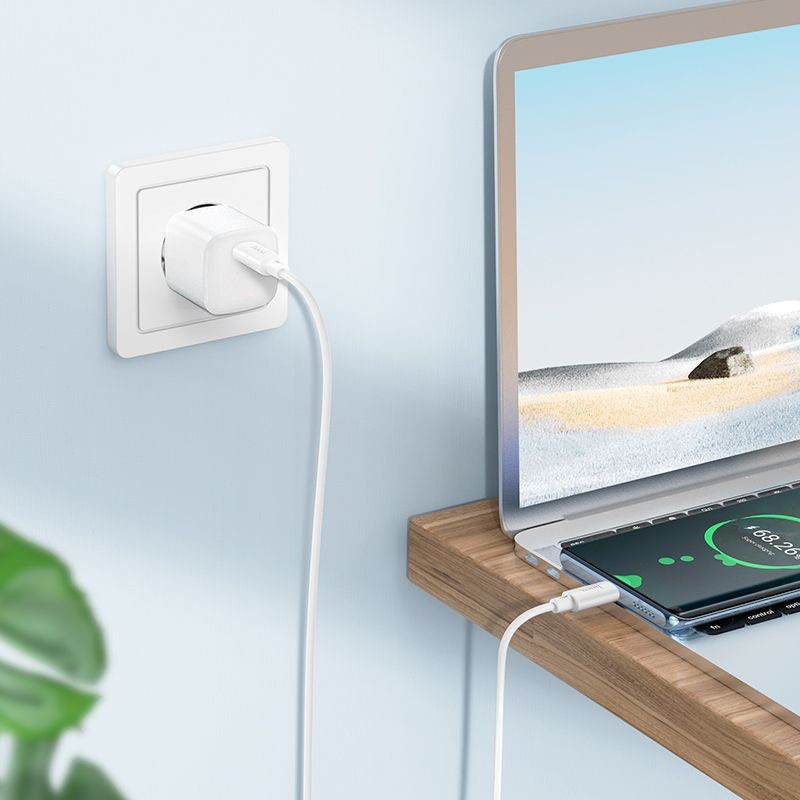 D�ugi kabel HOCO USB-C USB-C 2m do szybkiego �adowania bia�y Sony Xperia XA1 / 3