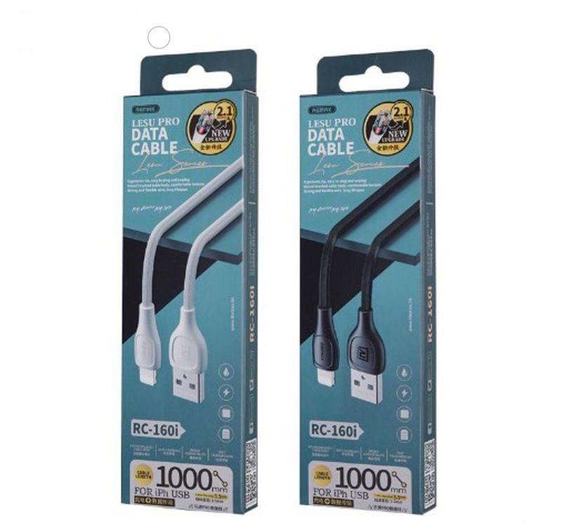 KABEL IPHONE 5/6 1M REMAX LESU PRO CZARNY RC-160i 2.1A / 4