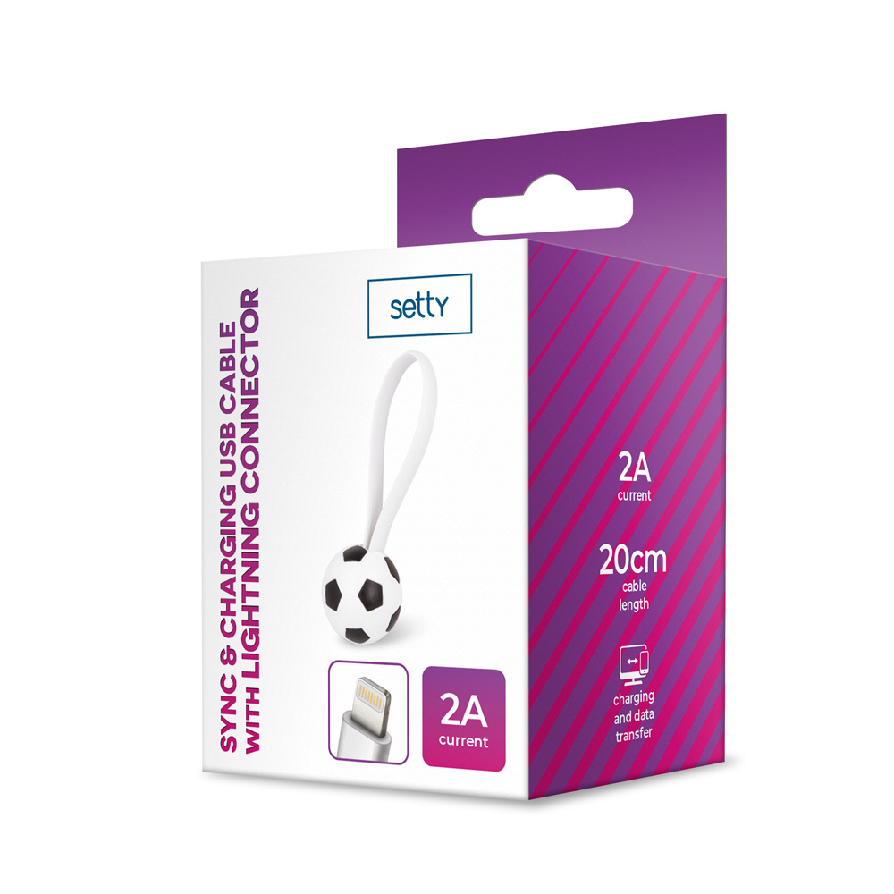 Kabel Lightning Football bia�y / 2