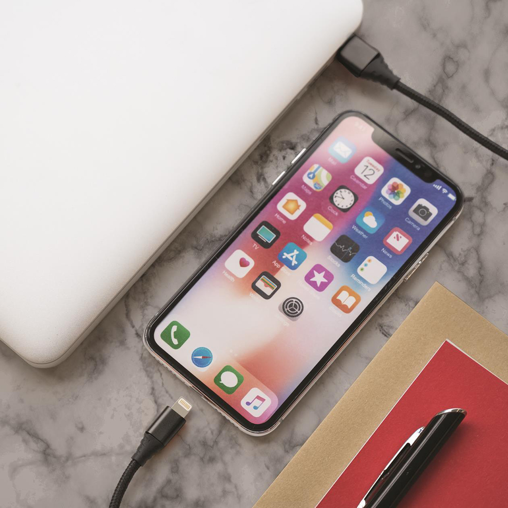 Kabel lightning MFI Classic 2,4A 3m czarny Core / 2