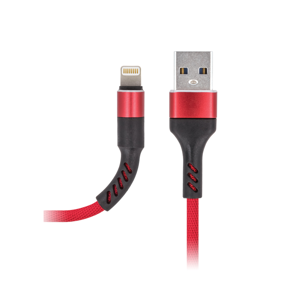 Kabel Maxlife MXUC-01 do iPhone / iPad / iPod 8-PIN Fast Charge 2A czerwony