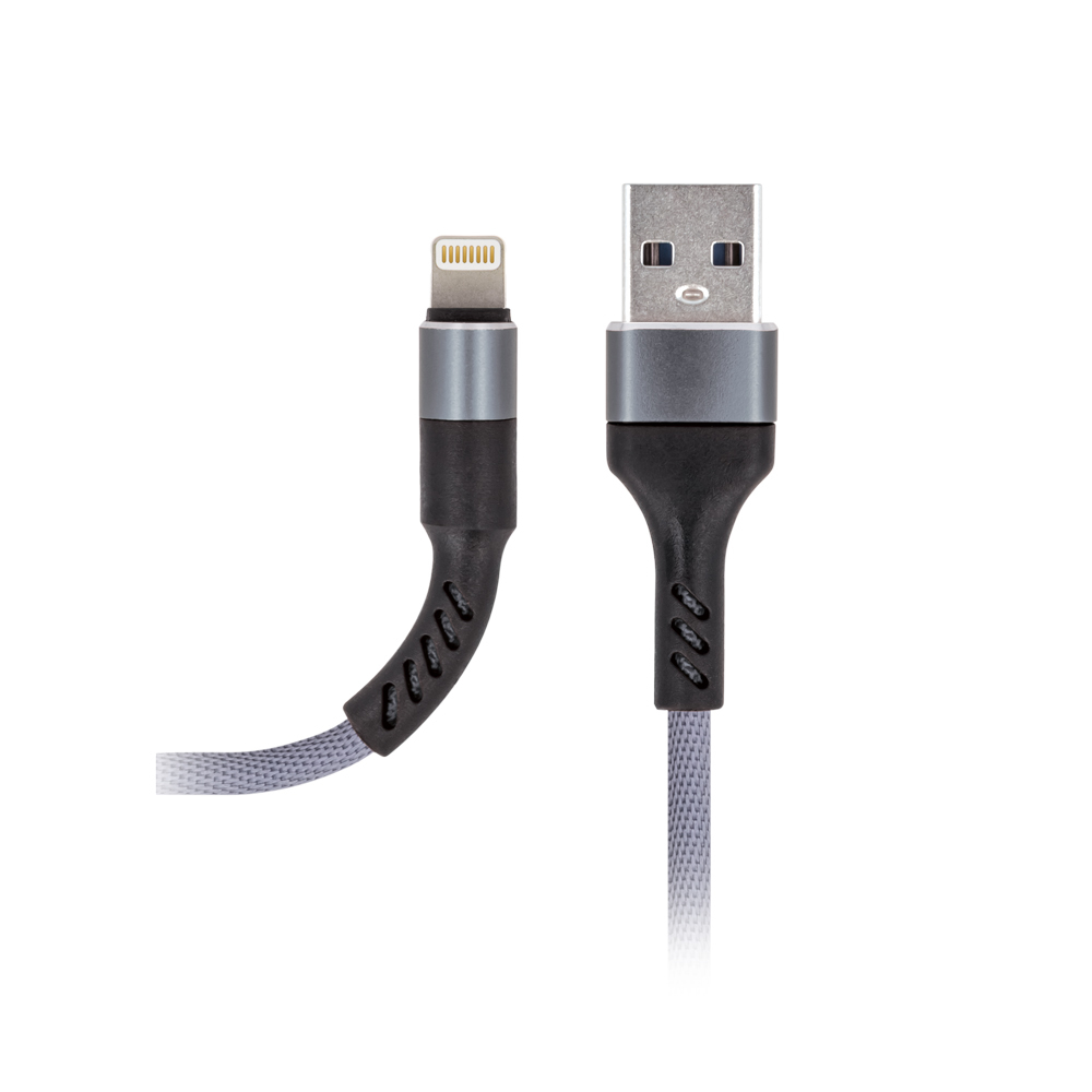 Kabel Maxlife MXUC-01 do iPhone / iPad / iPod 8-PIN Fast Charge 2A szary