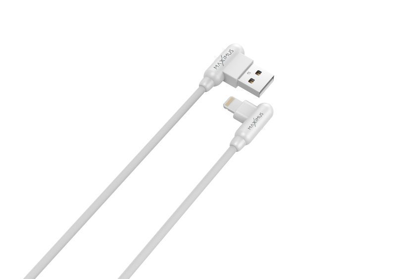 KABEL MX CORNER FAST CHARGE LIGHTNING 2.4A / 1m, WHITE / BIA�Y, K�TOWY / 2