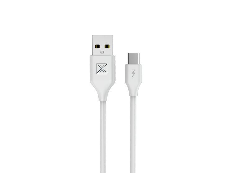 KABEL MX SET 2.4A / TYPE-C / 1m WHITE / BIA�Y / 2