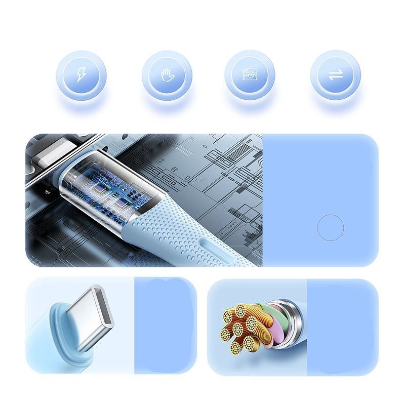 KABEL T-PHOX GENTLE USB-C/USB-C 60W 1M WHITE / 4