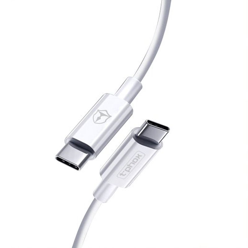 KABEL T-PHOX GLARY LITE SERIES 3A 1M USB-C/USB-C WHITE / 3