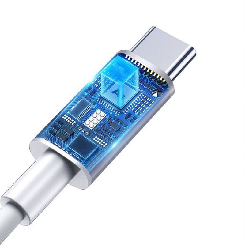 KABEL T-PHOX GLARY LITE SERIES 3A 1M USB-C/USB-C WHITE / 5