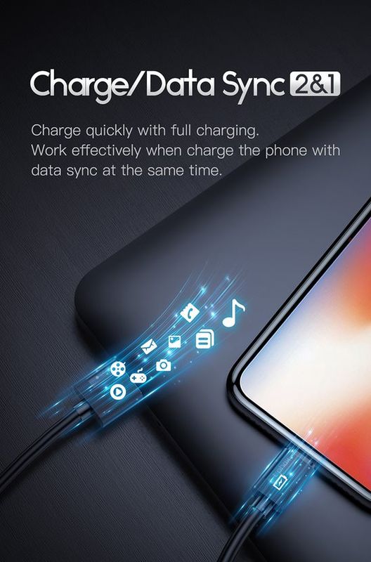 KABEL T-PHOX NETS TYPE-C BLACK 30 CM 3A ; PVC ; 0.3M / 6