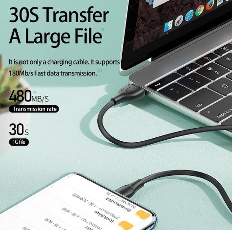 KABEL TYPE-C REMAX LESU PRO CZARNY RC-160a 1M 2.1A / 3