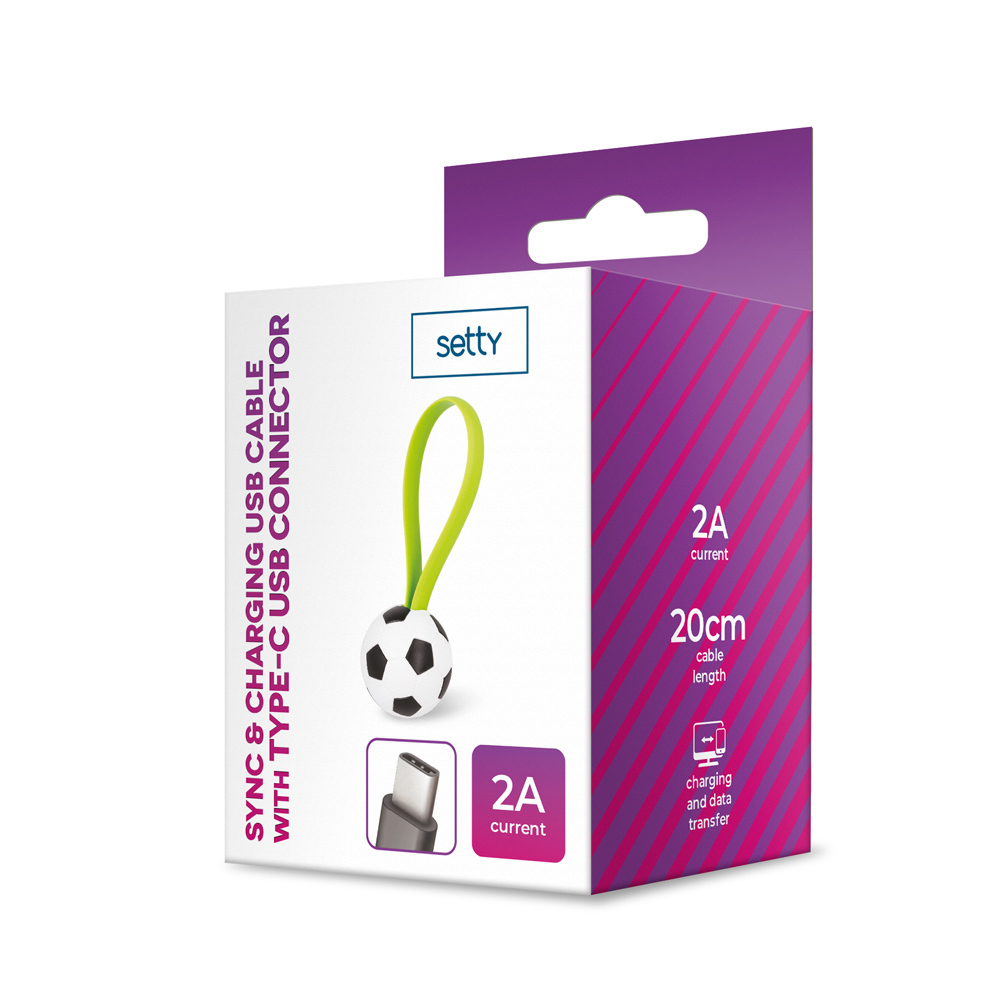 Kabel typu C Football zielony / 2
