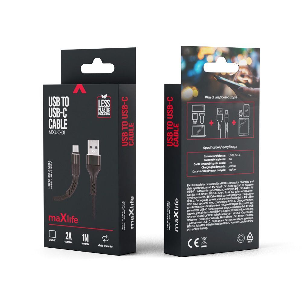 Kabel USB - USB-C szybkie �adowanie wzmacniany nylonowy 1m  Oppo Reno 13FS 5G / 6