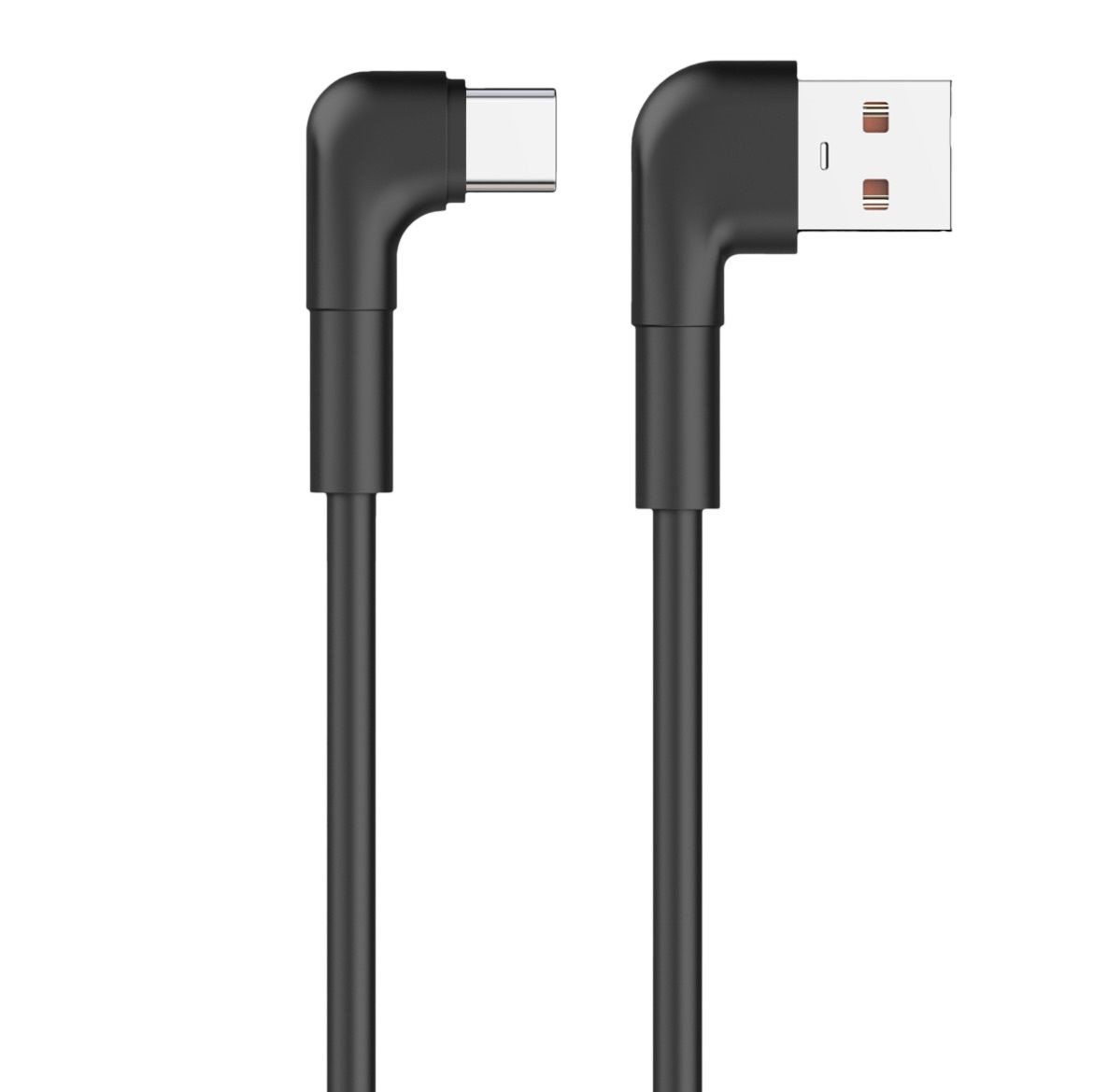 Kabel USB A - USB-C do szybkiego �adowania telefonu 3A 1m Maxlife z wtykiem k�towym czarny Oppo Reno 13FS 5G