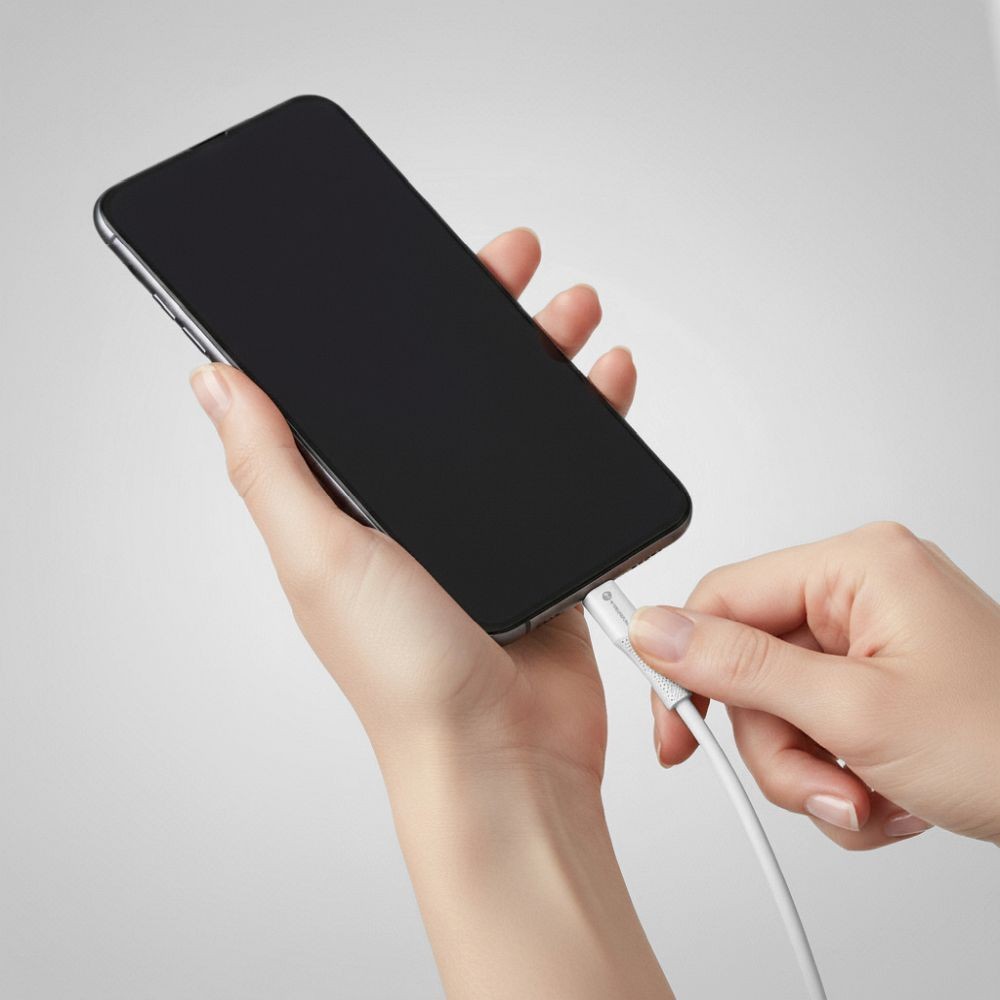 Kabel USB-A do Lightning Forcell 1m do samochodu Apple CarPlay biały Apple iPhone 8 / 6 Kabel USB-A do Lightning Forcell 1m do samochodu Apple CarPlay biały Apple iPhone 8 / 6