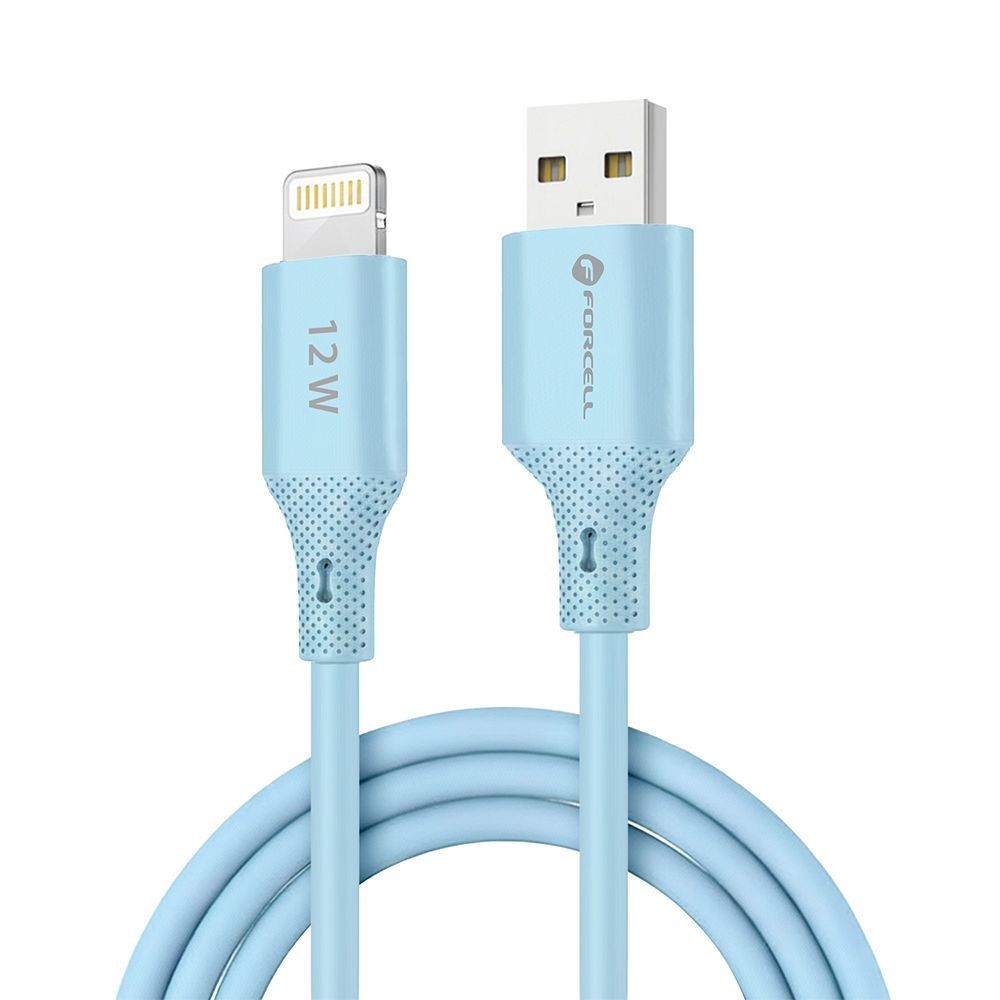 Kabel USB-A do Lightning Forcell 1m do samochodu Apple CarPlay niebieski Apple iPhone 14 Pro