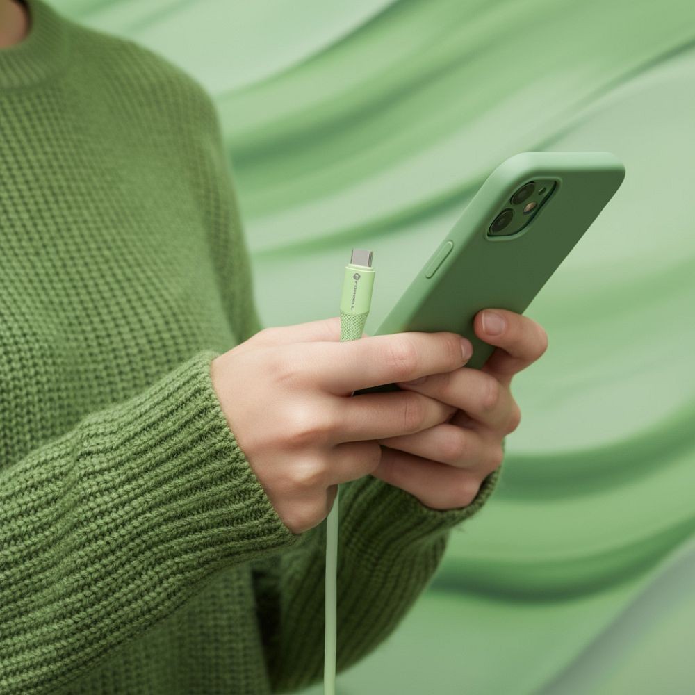 Kabel USB-A do Lightning Forcell 1m do samochodu Apple CarPlay zielony Apple iPhone 6 Plus / 7 Kabel USB-A do Lightning Forcell 1m do samochodu Apple CarPlay zielony Apple iPhone 6 Plus / 7