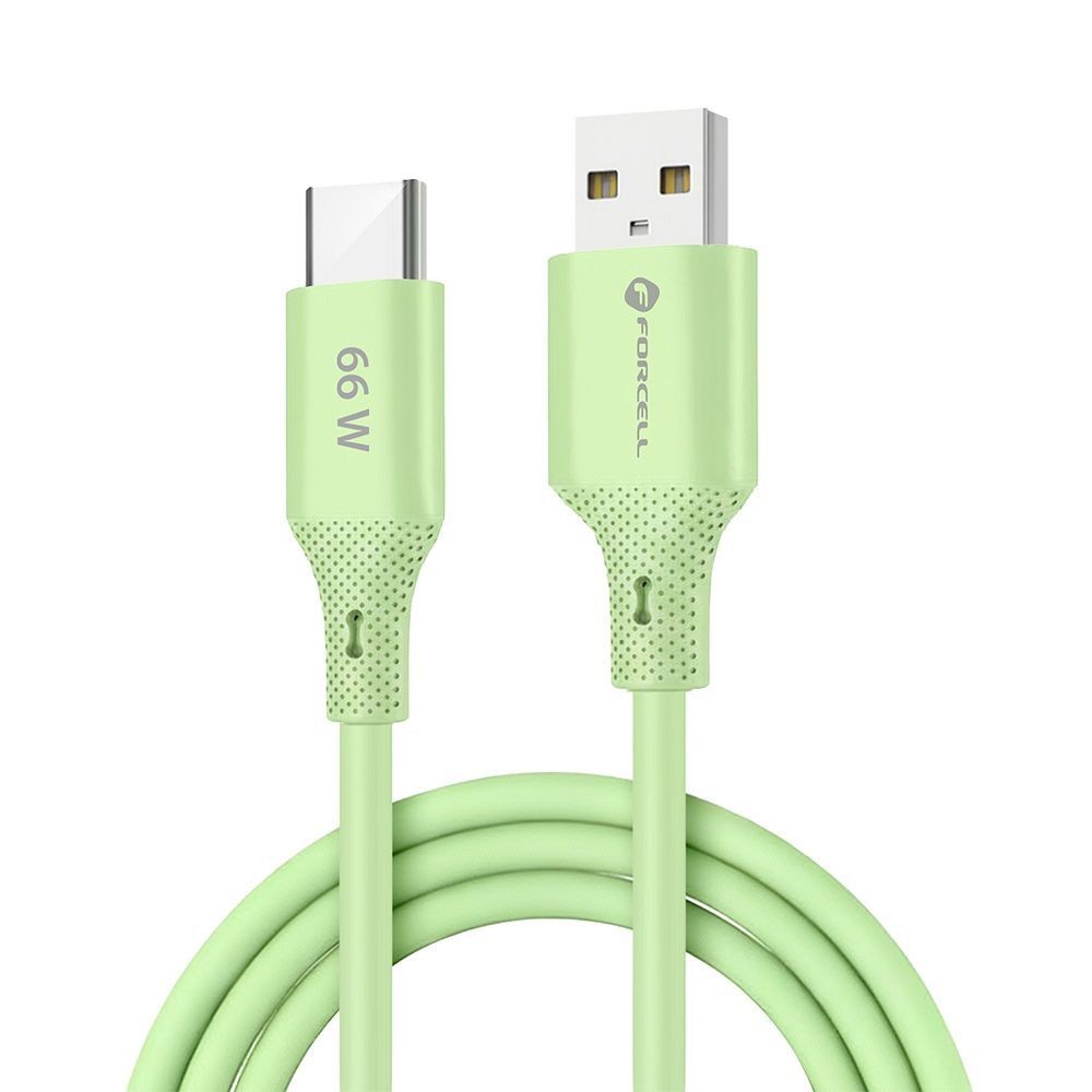 Kabel USB-A do USB-C Forcell 1m do samochodu Android Auto zielony Samsung Galaxy S18E Kabel USB-A do USB-C Forcell 1m do samochodu Android Auto zielony Samsung Galaxy S18E