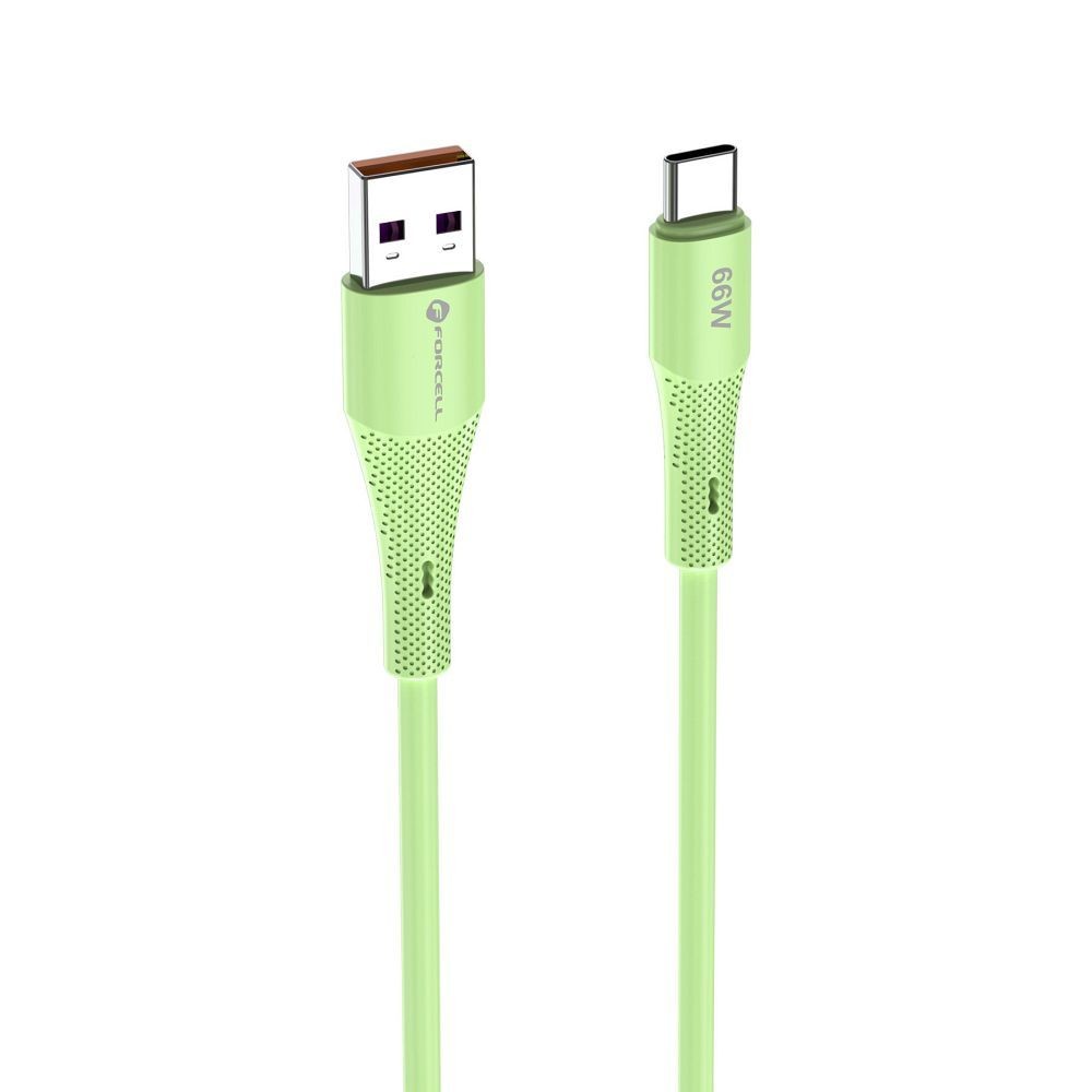 Kabel USB-A do USB-C Forcell 1m do samochodu Android Auto zielony Samsung Galaxy S18E / 3 Kabel USB-A do USB-C Forcell 1m do samochodu Android Auto zielony Samsung Galaxy S18E / 3