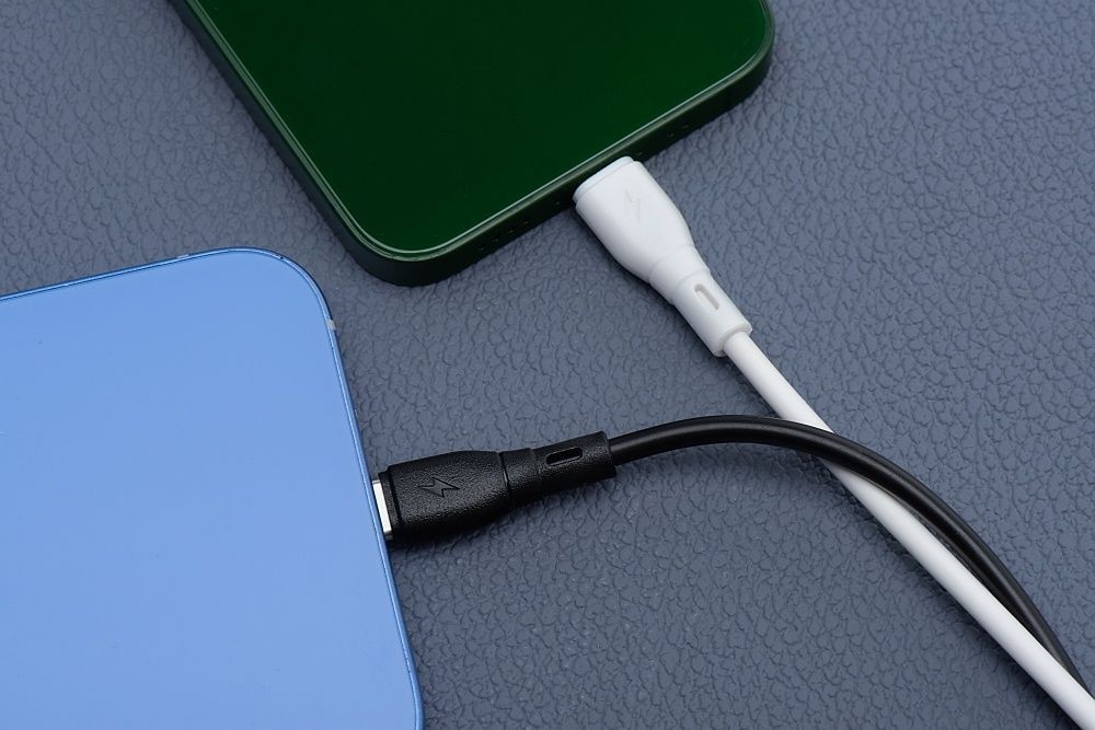 Kabel USB-C 1m 100cm 60W szybkie �adowanie czarny Alcatel 3L 2021 / 7