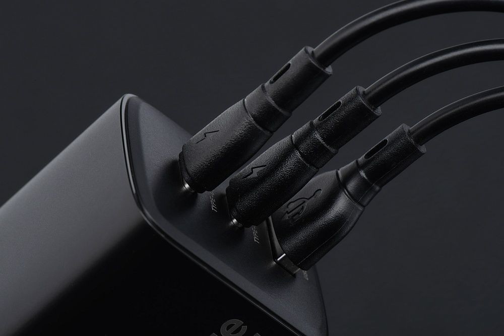 Kabel USB-C 1m 100cm 60W szybkie �adowanie czarny Alcatel 3L 2021 / 8