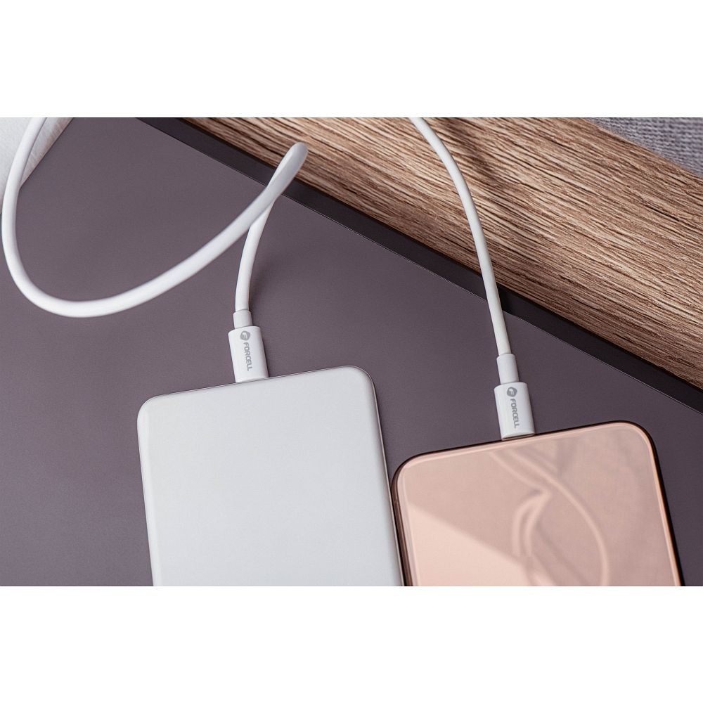 Kabel USB-C USB-C Forcell F-Energy 60W 1,5 m biały Motorola Moto E22S / 4 Kabel USB-C USB-C Forcell F-Energy 60W 1,5 m biały Motorola Moto E22S / 4