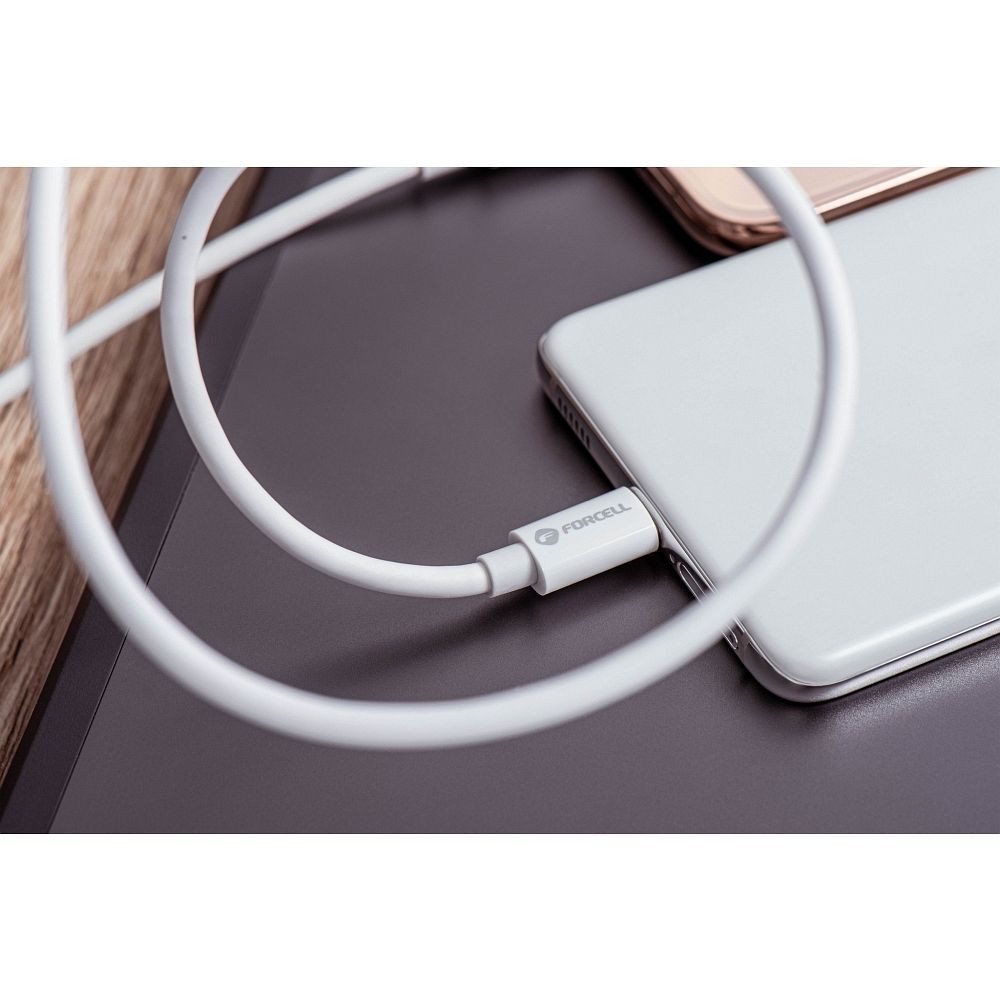 Kabel USB-C USB-C Forcell F-Energy 60W 1,5 m biały Motorola Moto E22S / 5 Kabel USB-C USB-C Forcell F-Energy 60W 1,5 m biały Motorola Moto E22S / 5