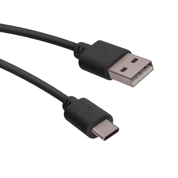 Kabel USB typ-C czarny woreczek 1,5 m 1A