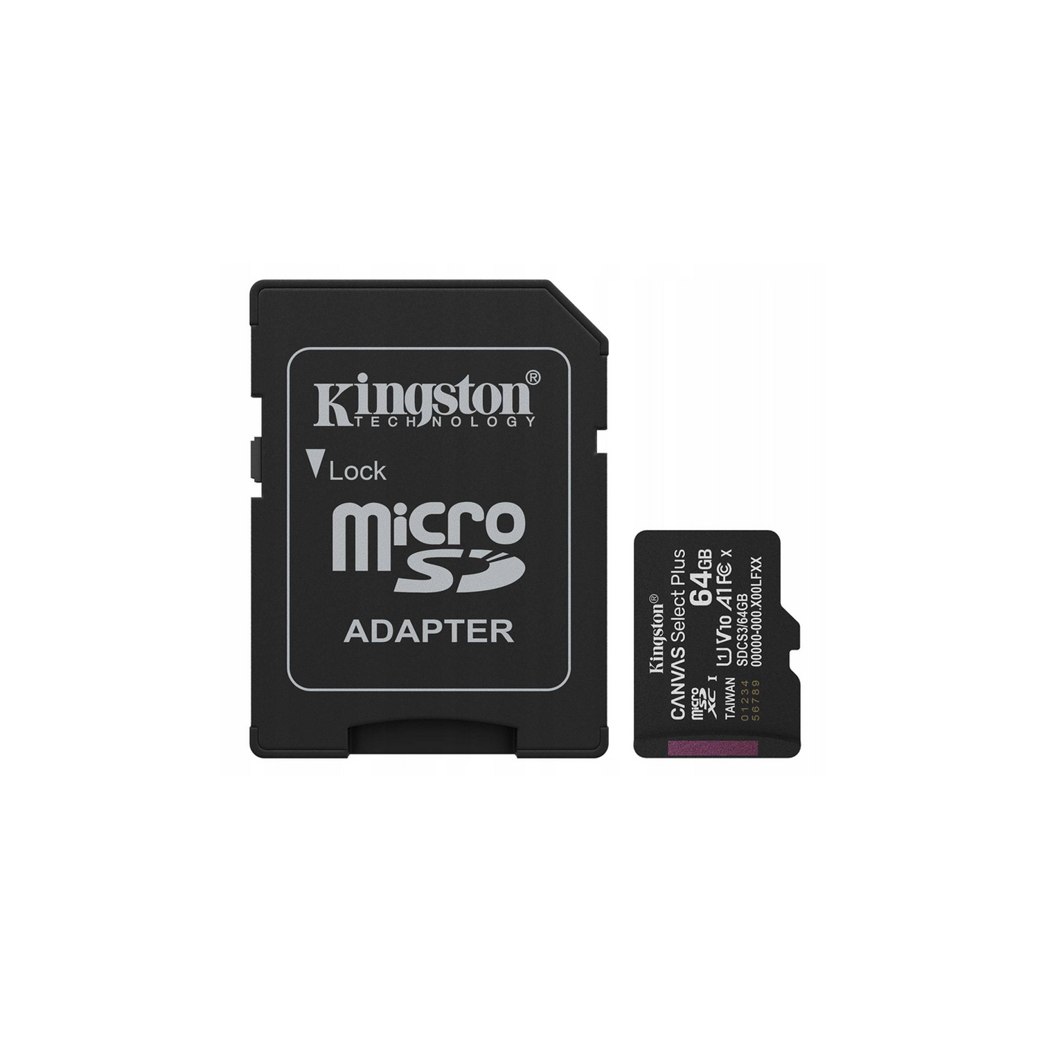 Kingston *microSD 64GB Canvas Select+ G3 150MB/s Adapt / 2
