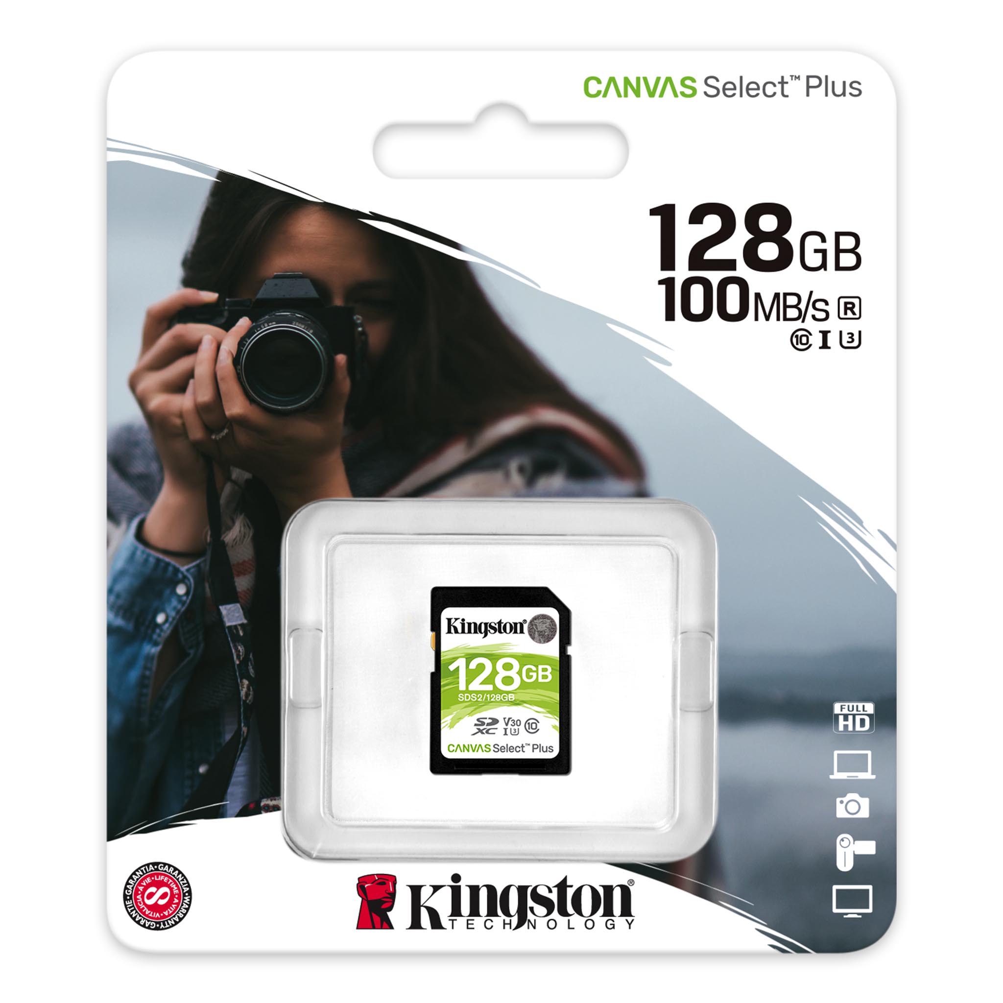 Kingston Karta pamici 128GB microSDXC Canvas Select Plus SDS2 / 2
