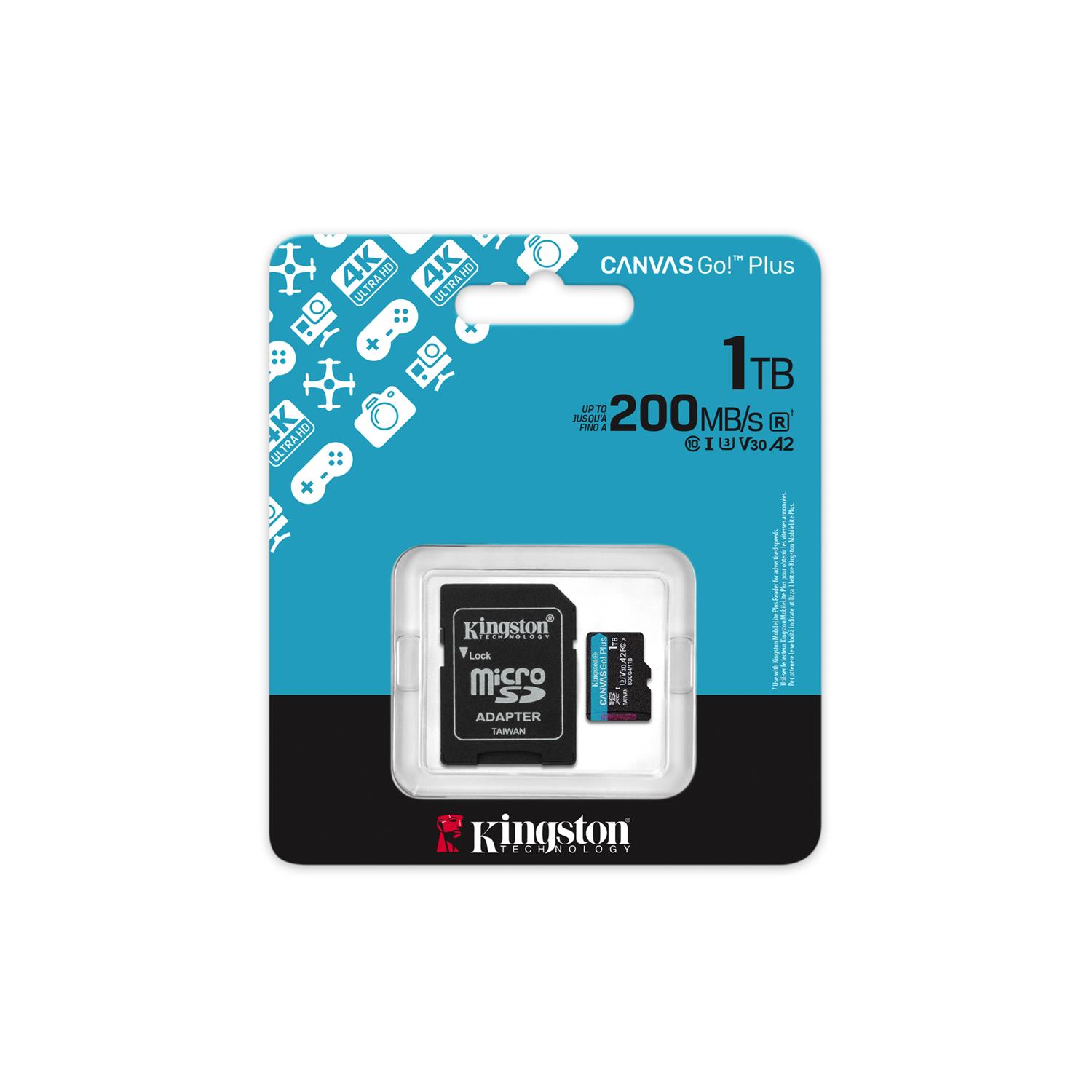 Kingston karta pami�ci 1TB microSDXC Canvas Go Plus Gen4 200MB/s A2 U3 V30 + adapter / 5