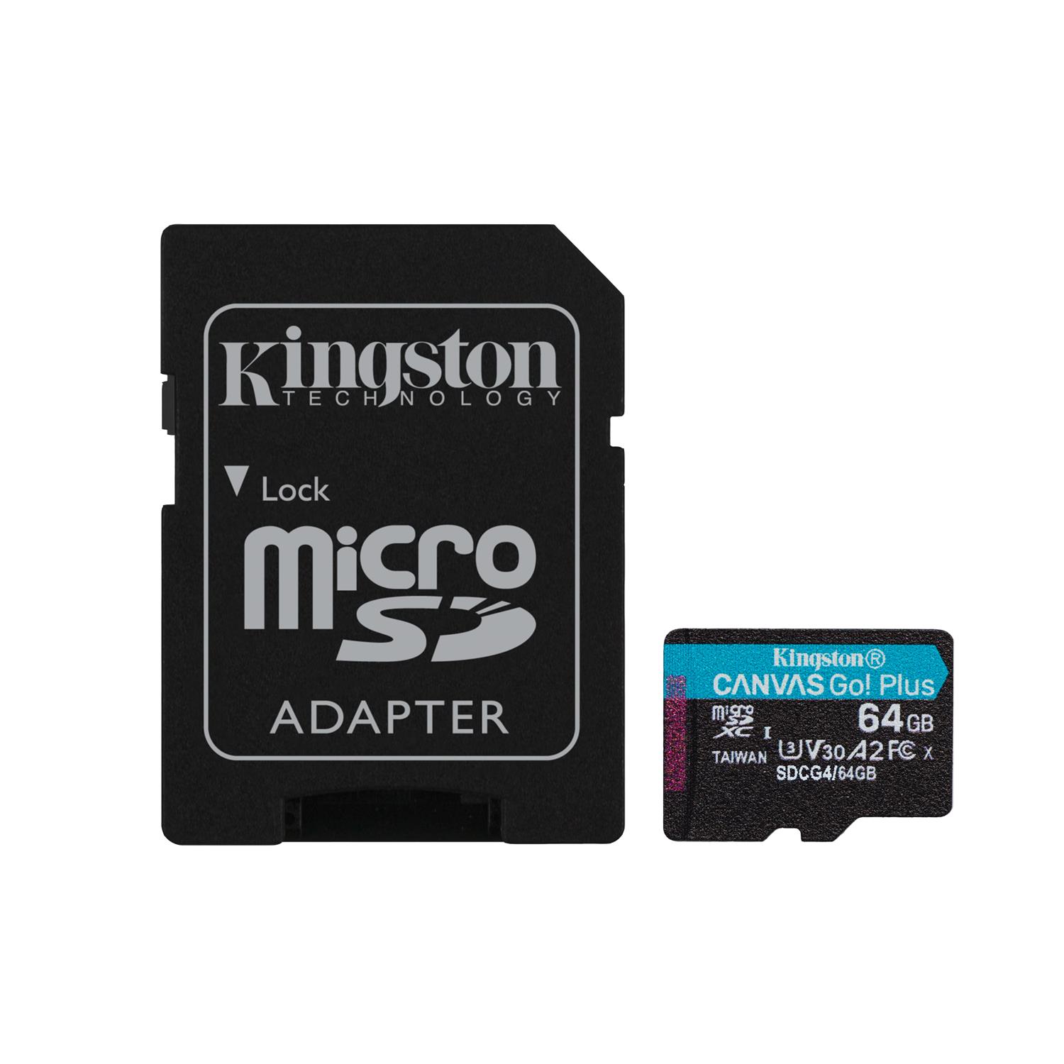 Kingston karta pami�ci 64GB microSDXC Canvas Go Plus Gen4 200MB/s A2 U3 V30 + adapter / 4