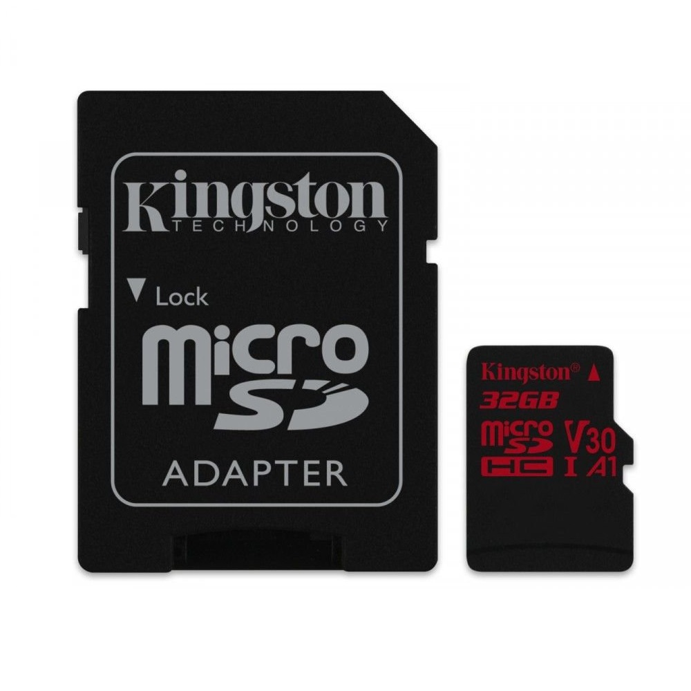 Kingston karta pamici microSDHC Canvas React (32GB | class 10 | UHS-I | 100 MB/s) + adapter