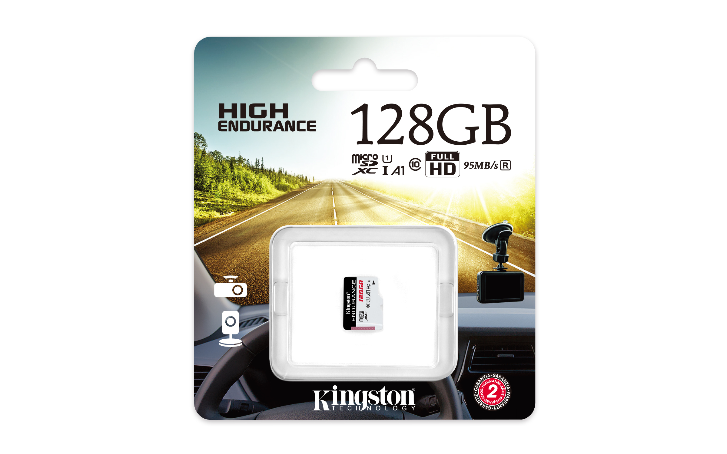 Kingston karta pamici microSDXC Endurance (128GB | class 10 | UHS-I | 95 MB/s) / 3