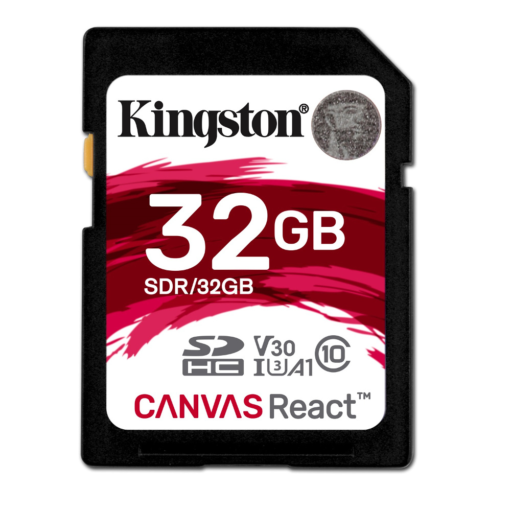 Kingston karta pamici SDHC Canvas React (32GB | class 10 | UHS-I | 100 MB/s)