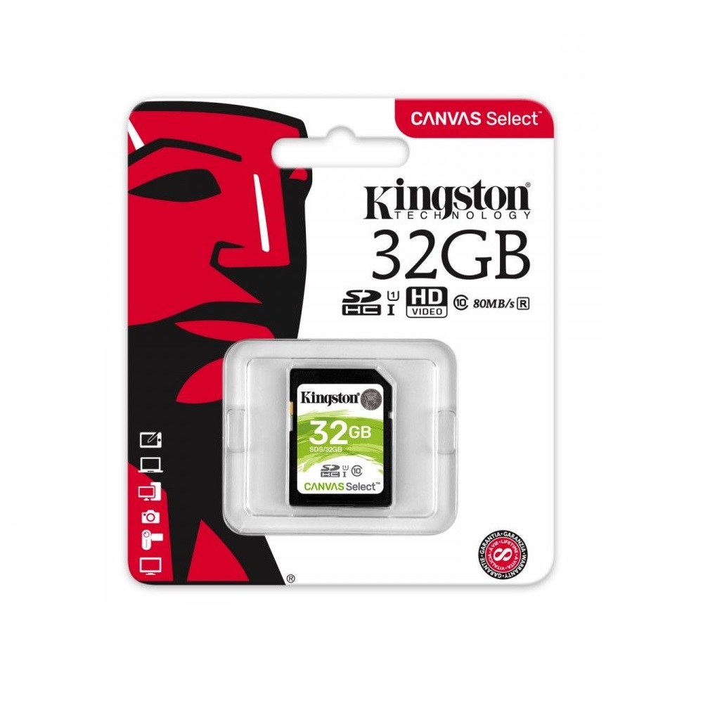 Kingston karta pamici SDHC Canvas Select (32GB | class 10 | UHS-I | 80 MB/s) / 2