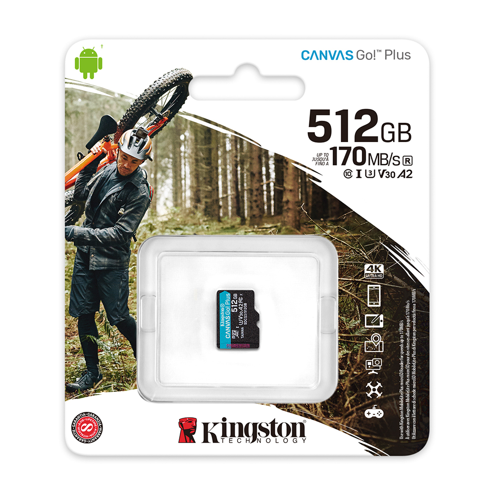 Kingston karta pami�ci SDXC Canvas Go! Plus (512GB | class 10 | UHS-I | 170 MB/s) / 3