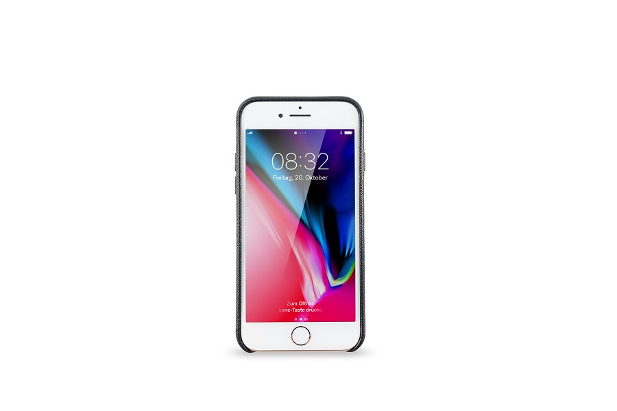 KMP Genuine leather Case czarny  Apple iPhone 8 / 3