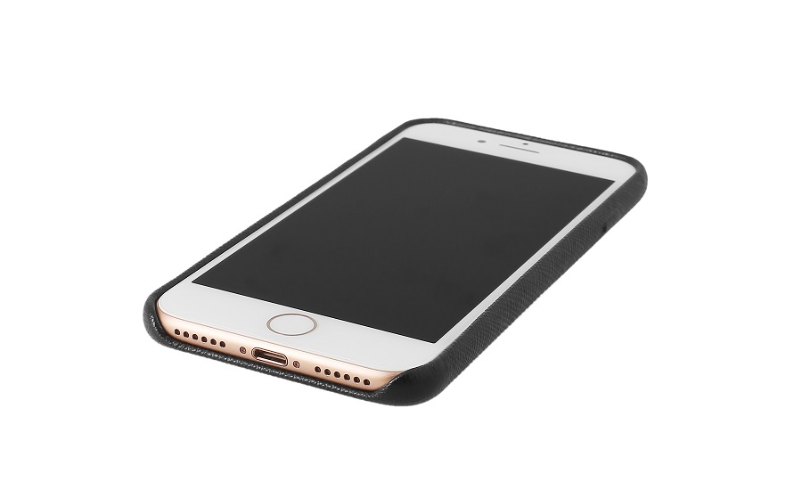 KMP Genuine leather Case czarny  Apple iPhone 8 / 4