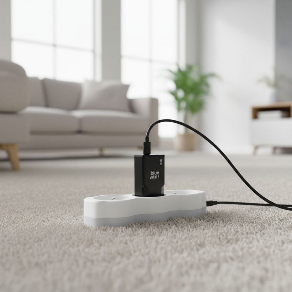 �adowarka Blue Star Slim GaN 30W 2 porty USB-C z d�ugim kablem 2m czarna Samsung Galaxy A52S 5G / 5